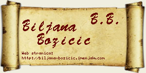 Biljana Božičić vizit kartica